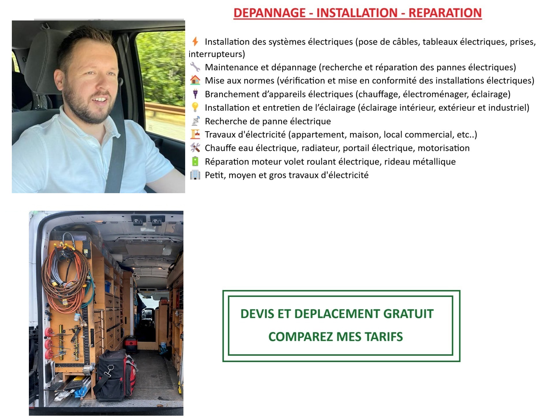électricien en intervention